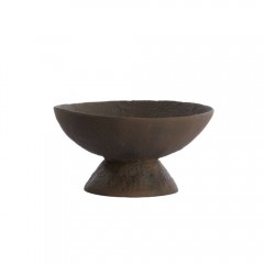DISH ON BASE LOW DARK BROWN 25 
